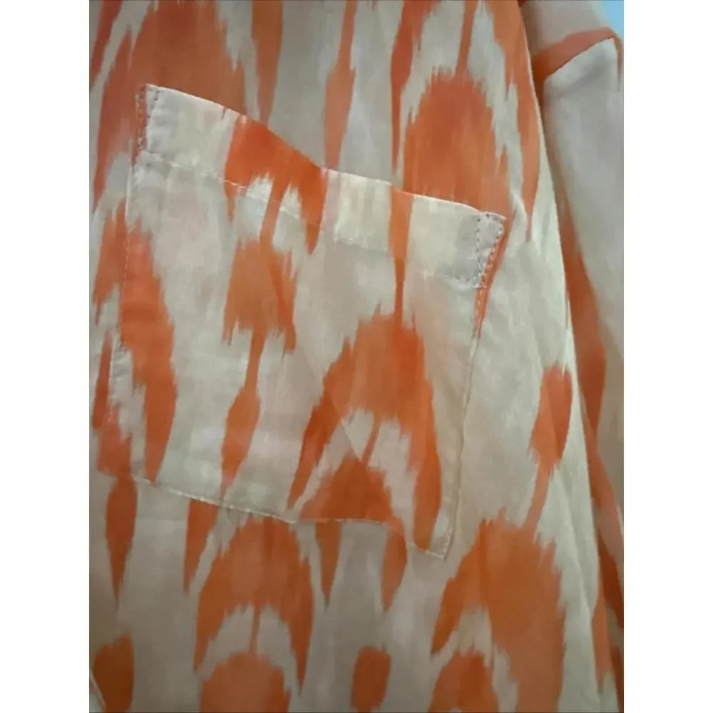 BAZAR DELUXE Kaftan NWT Size 48 Tan Orange Beach Cover - Picture 6 of 10